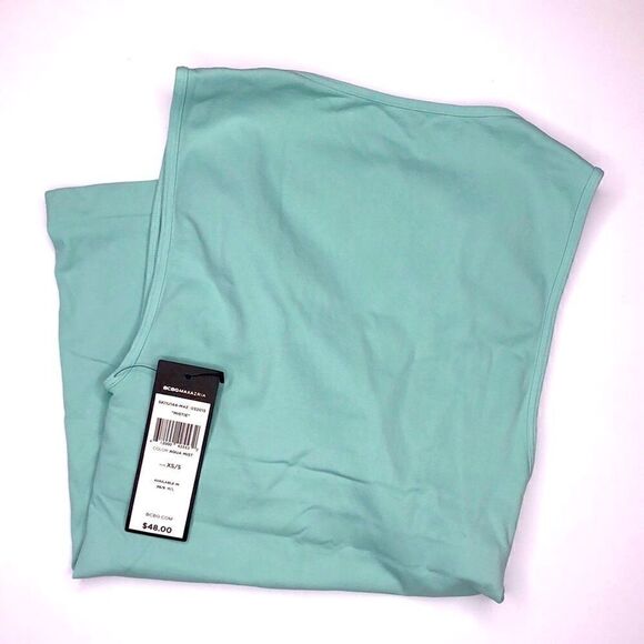 BCBGMaxazria "Mistie" V-neck Seamless Bodywear Aqua Mist Soft Tank Size XS/S NWT - Picture 3 of 6